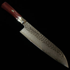 【Novo Clássico】MCUSTA ZANMAI Supreme 3 Martelado Santoku Vermelho (180mm)