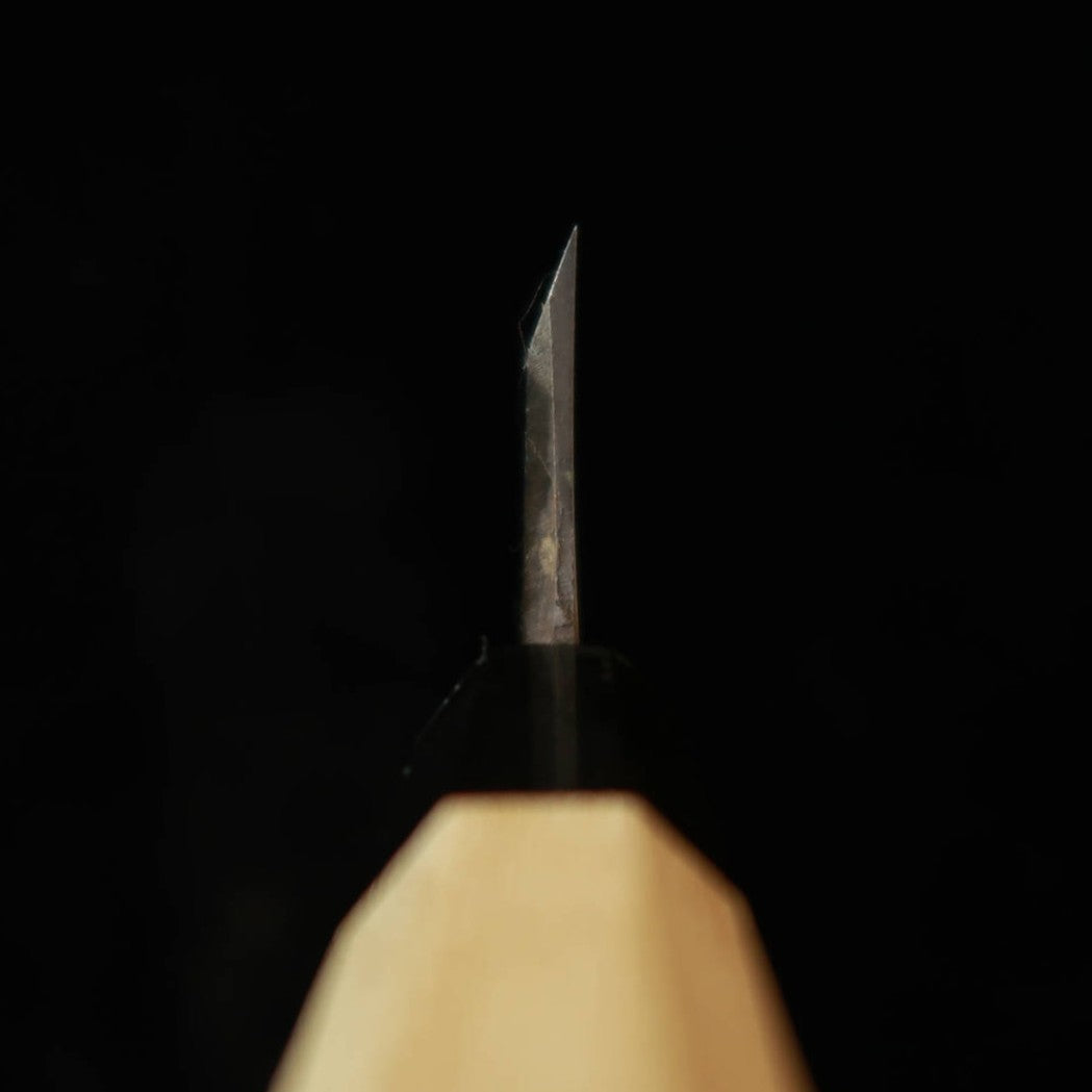 三浦MIURA 出刃 白紙二号 黒打ち 朴八角柄（135/180mm）