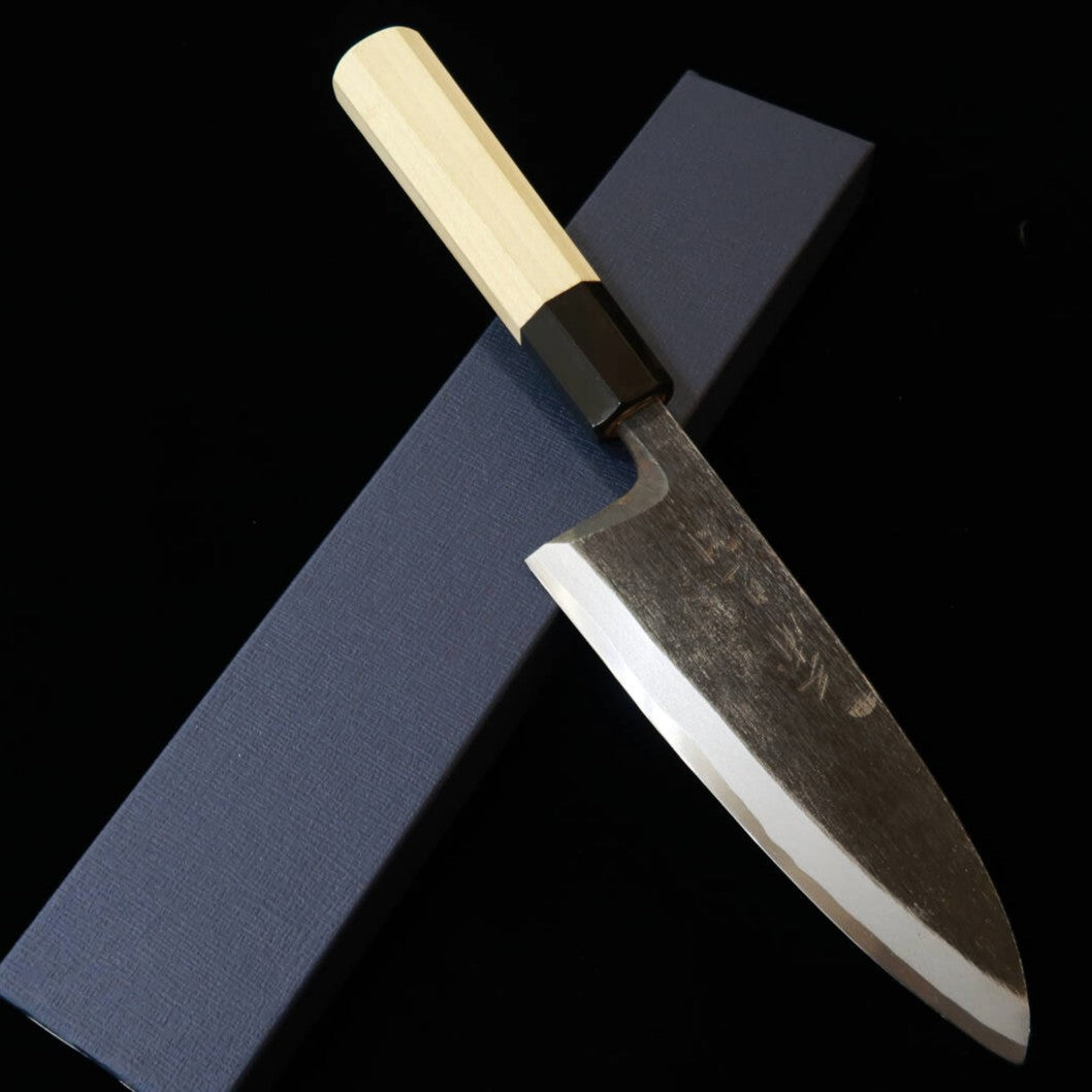 三浦MIURA 出刃 白紙二号 黒打ち 朴八角柄（135-180mm）