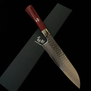 【新定番】三昧MCUSTA ZANMAI シュプリーム3 鎚目 三徳 赤（180mm）