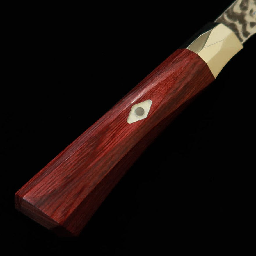 【Novo Clássico】 Zanmai MCUSTA Supreme 3 Martelado Nakiri Vermelho (165 mm)