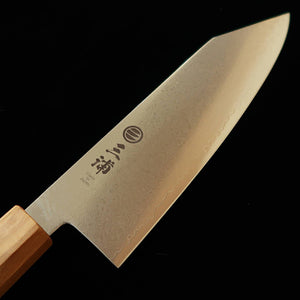 三浦 MIURA 切付三徳 VG10  全面ダマスカス オリーブ一体型柄（180mm）