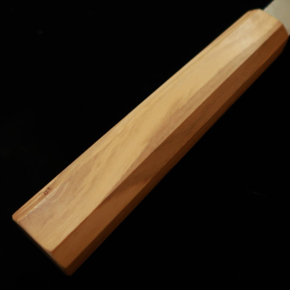 三浦 MIURA 切付三徳 VG10  全面ダマスカス オリーブ一体型柄（180mm）