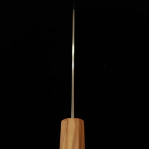 三浦 MIURA 切付三徳 VG10  全面ダマスカス オリーブ一体型柄（180mm）