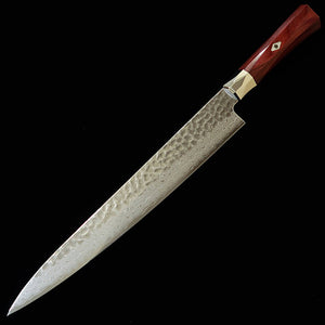 【Nuevo estándar】MCUSTA ZANMAI ZANMAI Supreme 3 martillado sujihiki rojo (240/270 mm)