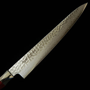 【Nuevo estándar】MCUSTA ZANMAI ZANMAI Supreme 3 martillado sujihiki rojo (240/270 mm)