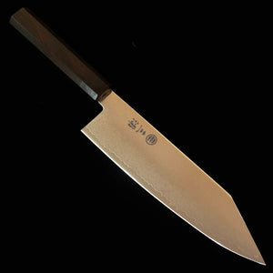 三浦 MIURA 切付三徳 VG10  全面ダマスカス 黒檀一体型柄（180mm）