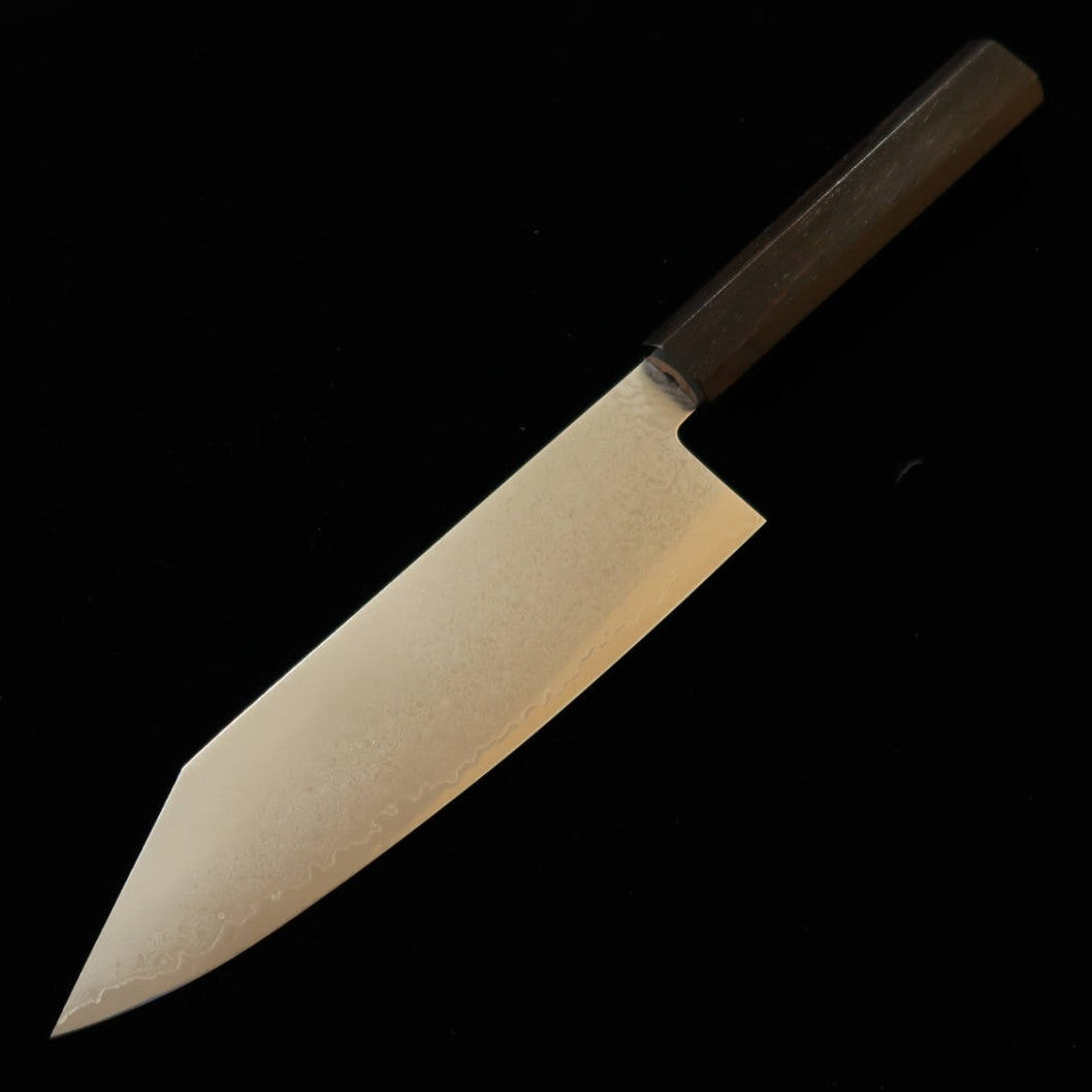 三浦 MIURA 切付三徳 VG10 全面ダマスカス 黒檀一体型柄（180mm
