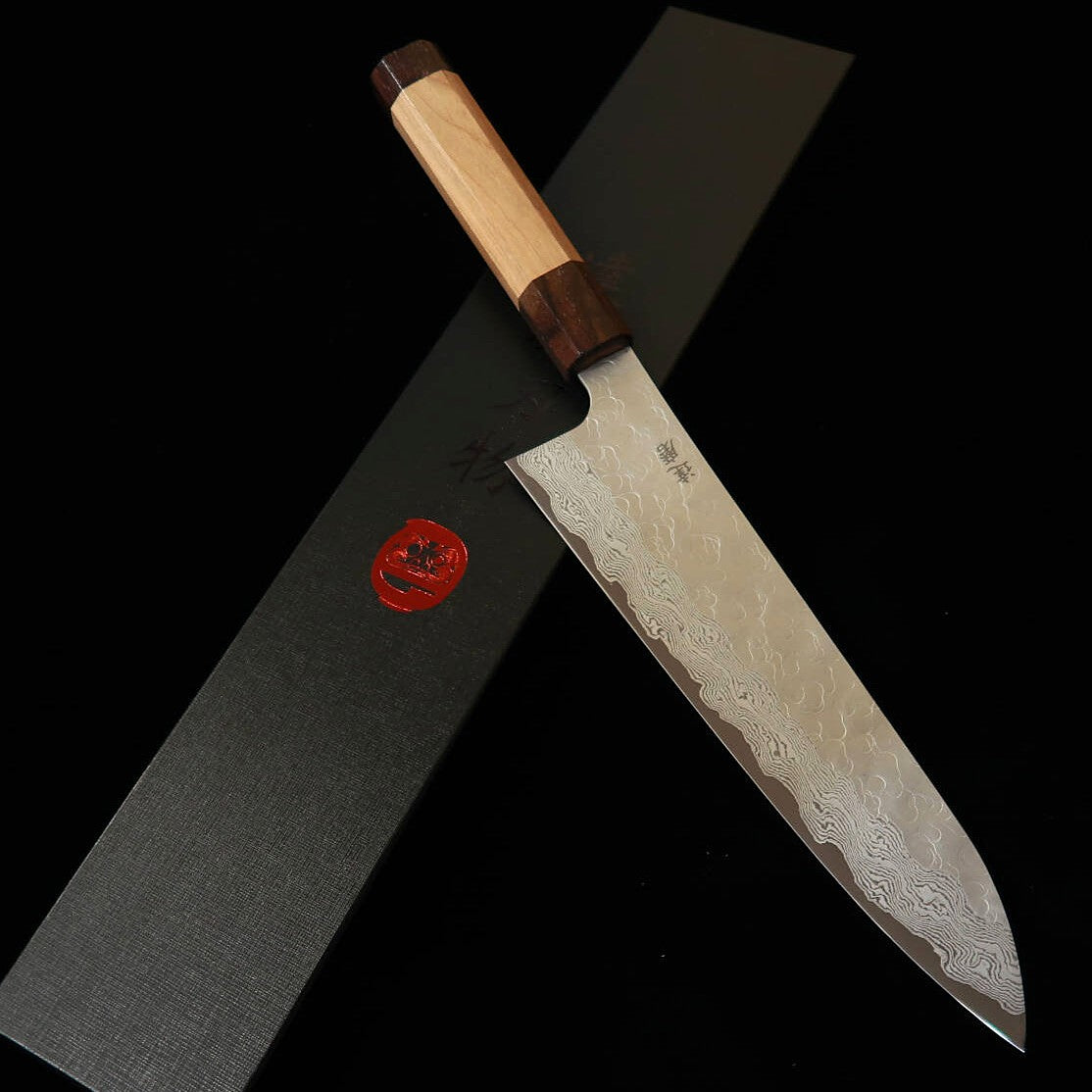 達磨刃物 DARUMA HAMONO 牛刀 VG XEOS 両紫檀口桜八角柄 (210mm)