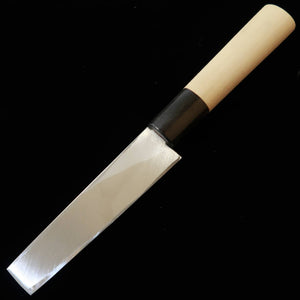 SAKAI KIKUMORI Sakai Kikumori Aço branco #2, cabo em chifre de búfalo, faca para enguia (unagisaki) modelo Nagoya (105 mm)