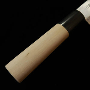 SAKAI KIKUMORI Sakai Kikumori Aço branco #2, cabo em chifre de búfalo, faca para enguia (unagisaki) modelo Nagoya (105 mm)