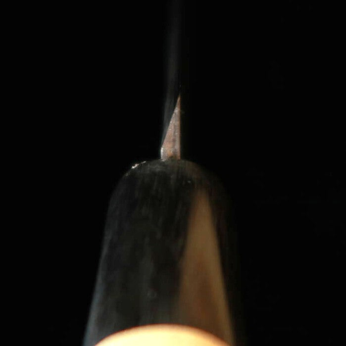 SAKAI KIKUMORI Sakai Kikumori Aço branco #2, cabo em chifre de búfalo, faca para enguia (unagisaki) modelo Nagoya (105 mm)
