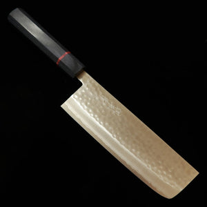 Obra de Kunpei KUNPEI Nakiri Kizaminagare VG1 Damasco martelado Cabo octogonal de ferro vermelho (165 mm)