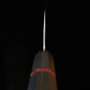 KUNPEI Kunpei-saku, nakiri, serie Kizami-ryu, VG1, damasco martilleado, mango octogonal de hierro rojo (165 mm)