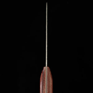 三浦 MIURA 三徳 AUS10 鎚目 ダマスカス 赤合板柄 （180mm）