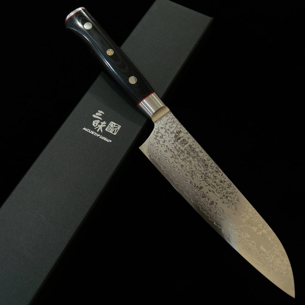 [New Standard] ZANMAI MCUSTA Classic Pro 3 Damascus Zebra Santoku (180mm)
