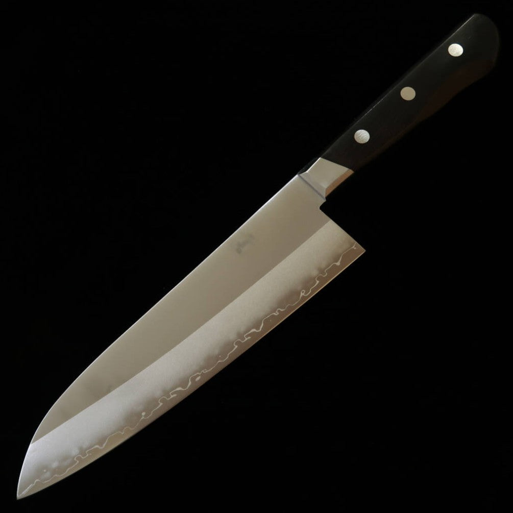 Miura MIURA santoku, acero sueco, mango de laminado negro (180 mm)