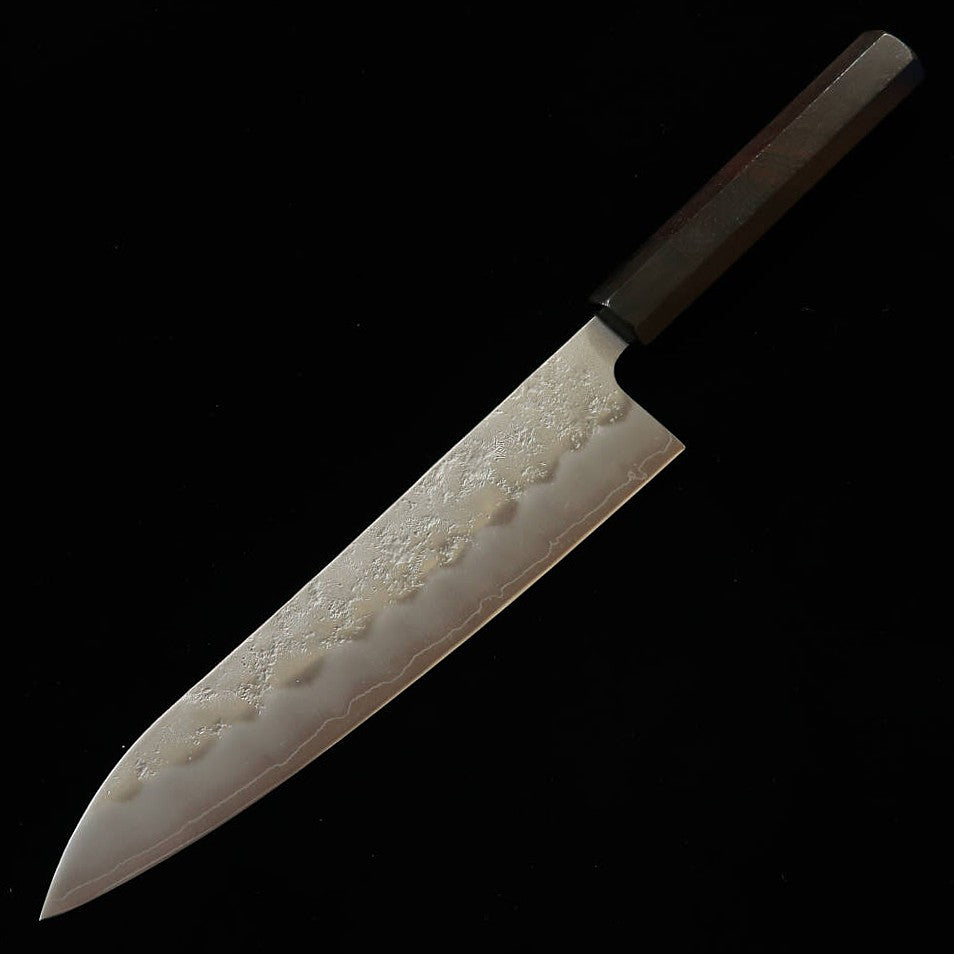 三浦MIURA 牛刀 銀紙三号 梨地 黒檀八角柄（210mm）