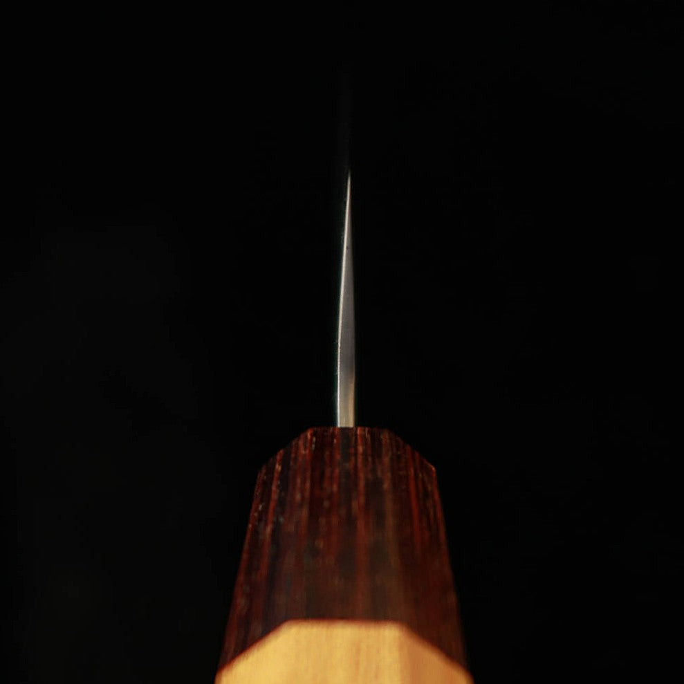 三浦MIURA 文化 銀紙三号 鎚目 ダマスカス ケヤキ柄（170mm）