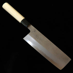 堺菊守 SAKAI KIKUMORI 菊月 梨 菜切 白紙二号 朴八角柄 (180mm)