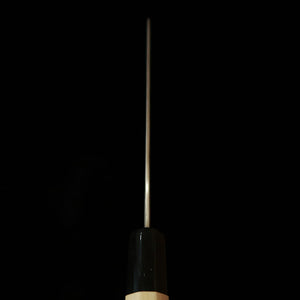 Sakai Kikumori KIKUMORI Kikuzuki Nashi, nakiri Shirogami #2, mango octogonal de magnolia (180 mm)
