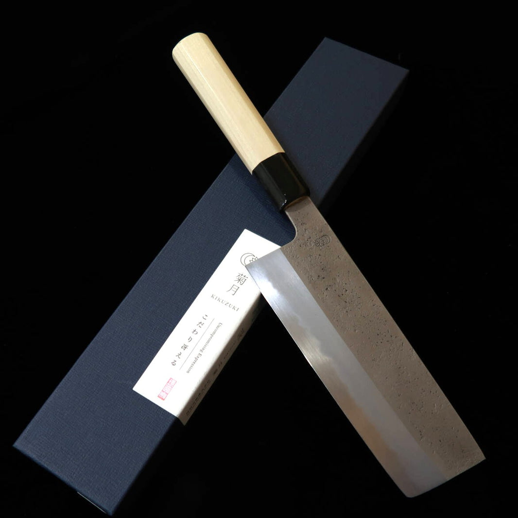 Sakai Kikumori SAKAI KIKUMORI Kikuzuki Nashi Nakiri aço branco nº2 cabo octogonal de magnólia (180 mm)