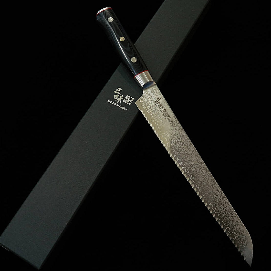 [Nuevo estándar] MCUSTA ZANMAI Classic Pro 3 Damasco Zebra cuchillo para pan (160/230 mm)