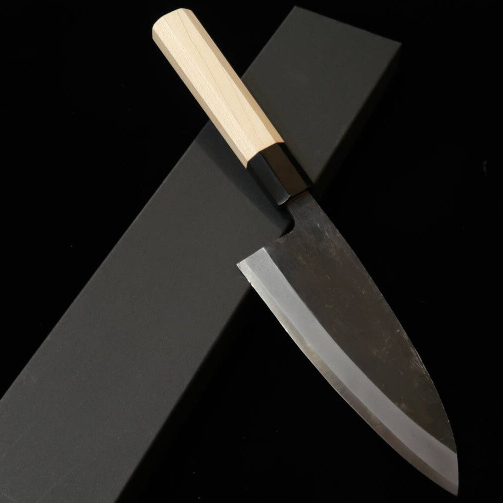 三浦MIURA 小出刃 白紙二号 黒打ち メープル水牛柄（150mm）