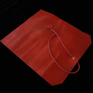 YOKU leatherworks Étui enroulable pour couteaux en cuir Long Lasting Leather Rouge 4 emplacements