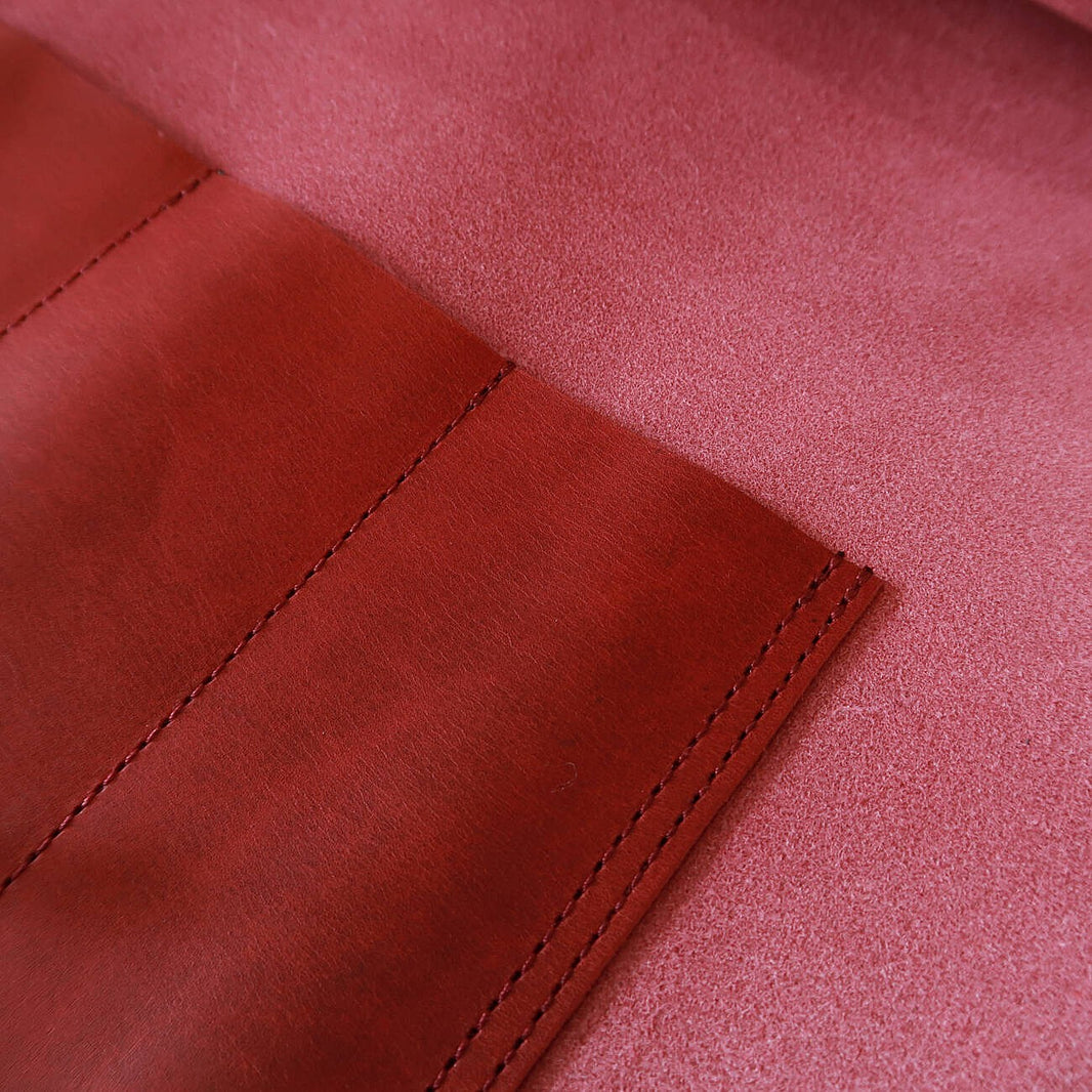 YOKU leatherworks Estojo de couro para facas Long Lasting Leather Vermelho 4P
