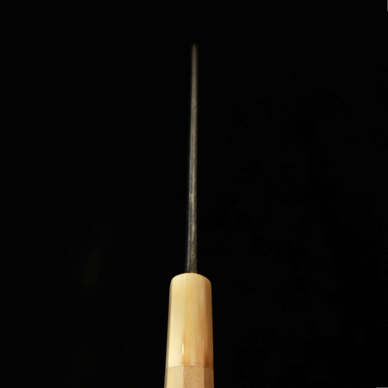 Miura MIURA Itadaki Tanaka Yoshiichi, acier blanc n°2, petty, finition kuro-uchi, manche octogonal en ébène (150 mm)