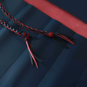YOKU leatherworks Funda enrollable de cuero Long Lasting Leather Red×Blue 4P