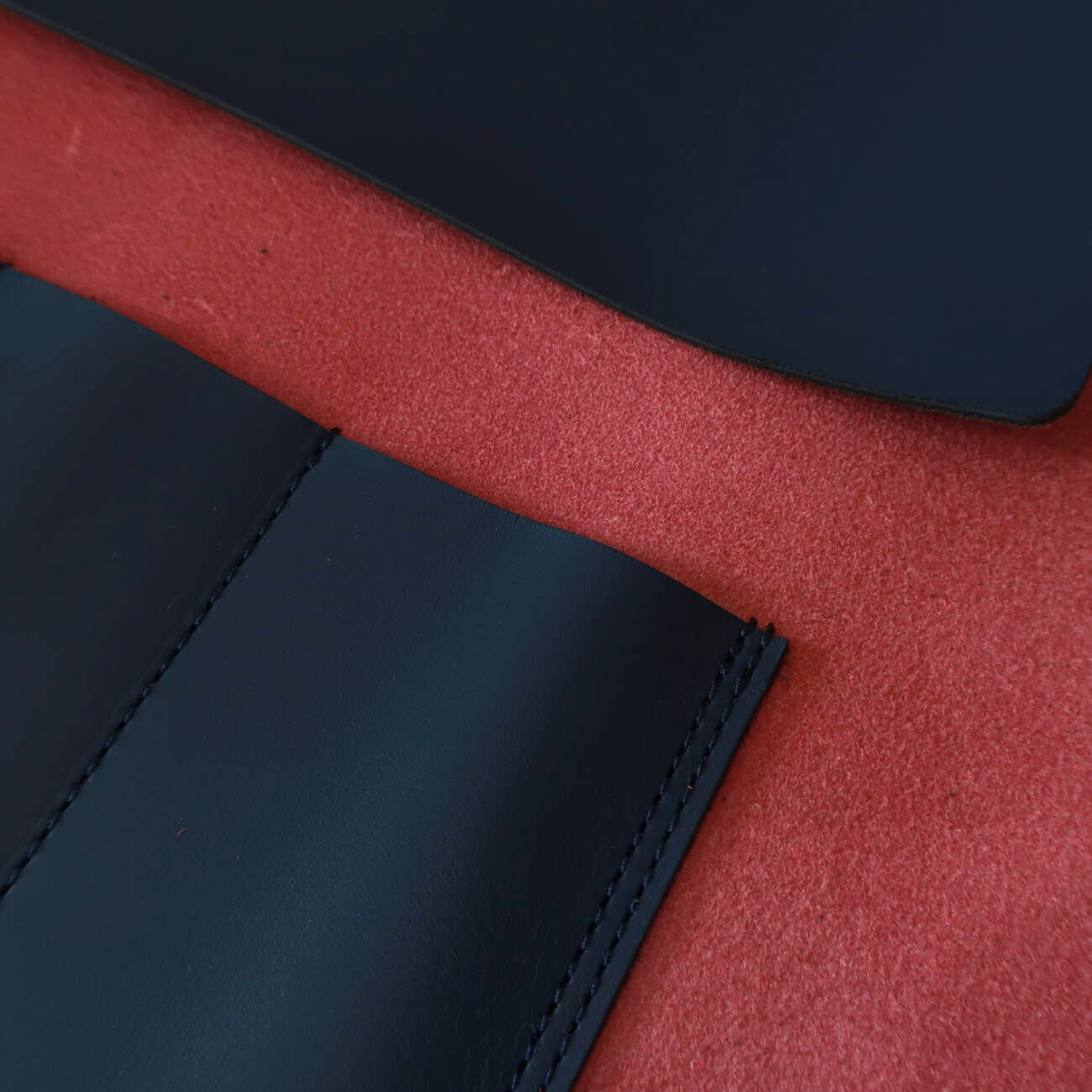 YOKU leatherworks　レザーナイフロール Long Lasteing Leather　Red×Blue　4P