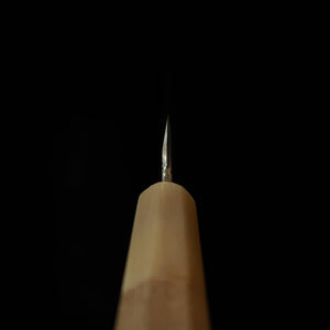 MIURA Itadaki Miura Itadaki Tanaka Giichi Petty Shirogami #2 Acabamento negro Cabo octogonal em magnólia (150 mm)