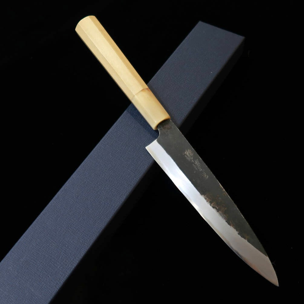 三浦頂MIURA Itadaki 田中義一 ペティ 白紙二号 黒打仕上げ 朴八角柄 (150mm)