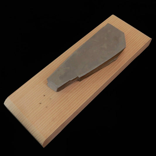 Pedra de amolar natural Nakayama Asagi tipo couro com base (48×133×22mm)