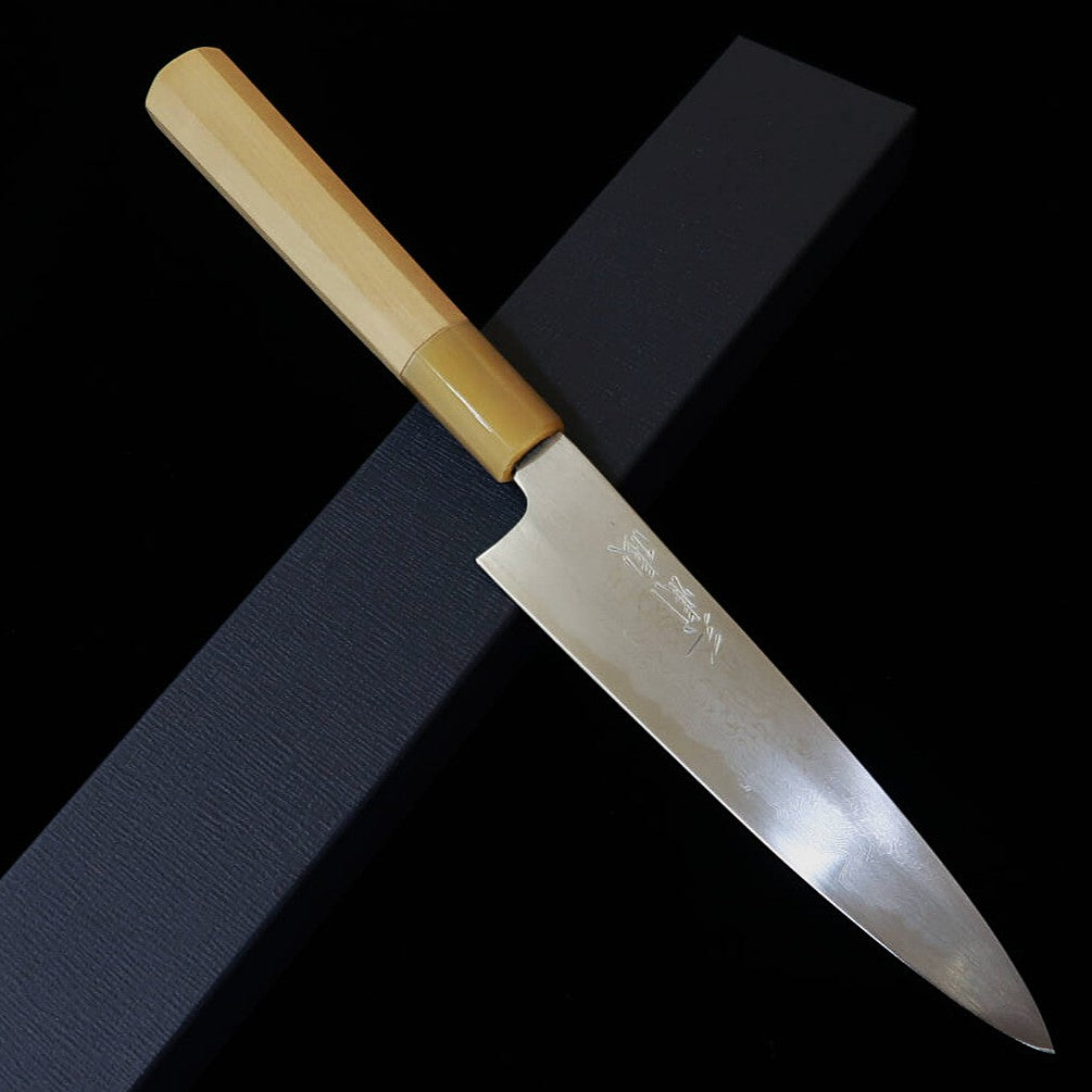 三浦頂MIURA Itadaki 田中義一 ペティ 青紙一号 ダマスカス 朴八角柄（150mm）