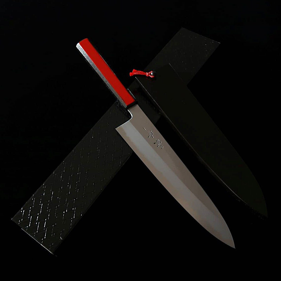 景清 KAGEKIYO 白紙一号 漆赤呂 和牛刀 (210/240mm)