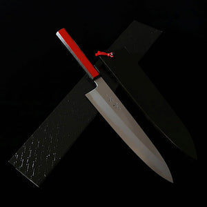 景清 KAGEKIYO 白紙一号 漆赤呂 和牛刀 (210/240mm)