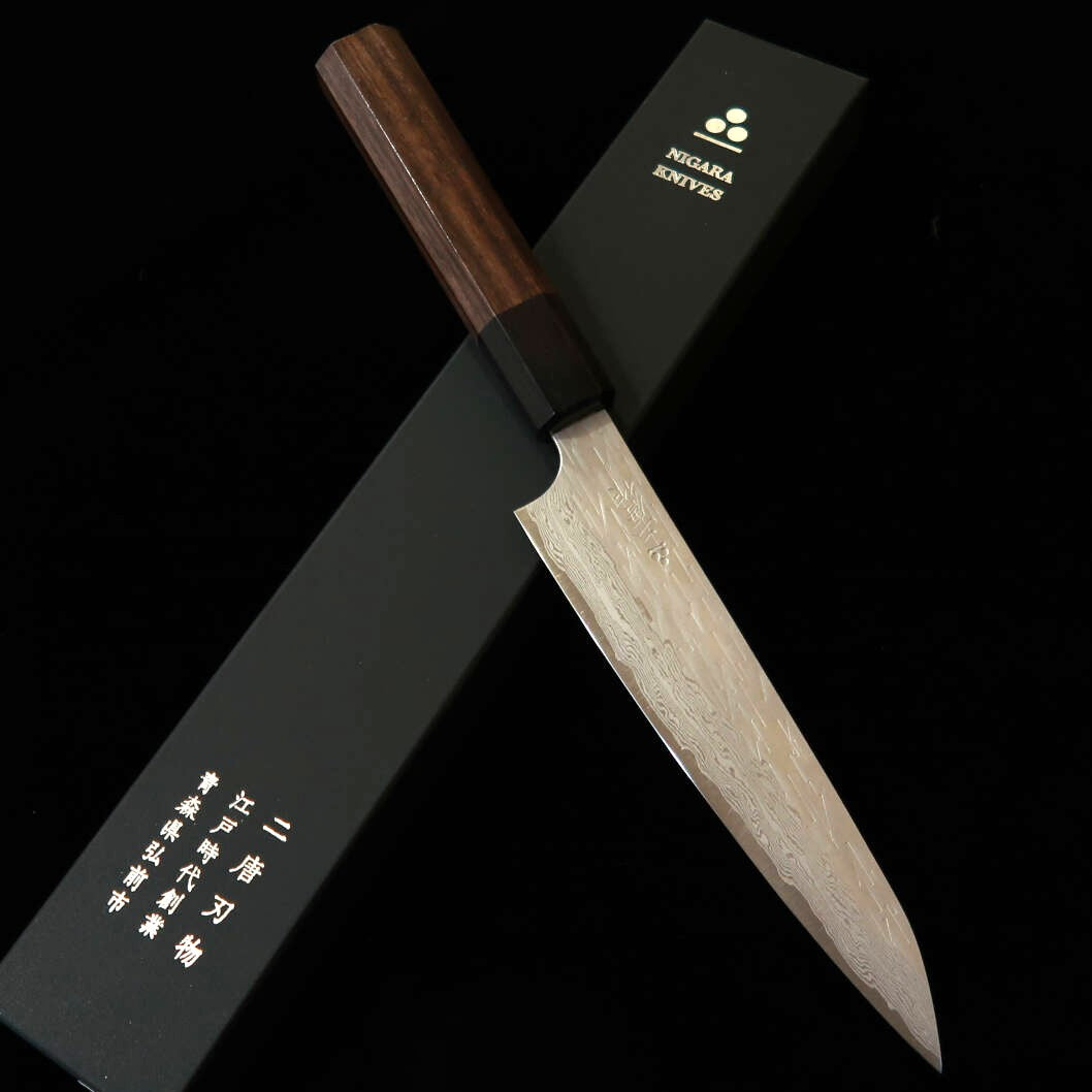 NIGARA NITOU Nigara VG XEOS Damasco martilleado, Petty, mango de palisandro (150 mm)