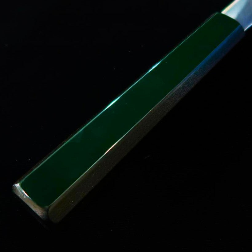 Kagekiyo KAGEKIYO Shirogami nº1 urushi verde-ro gyuto (210/240 mm)