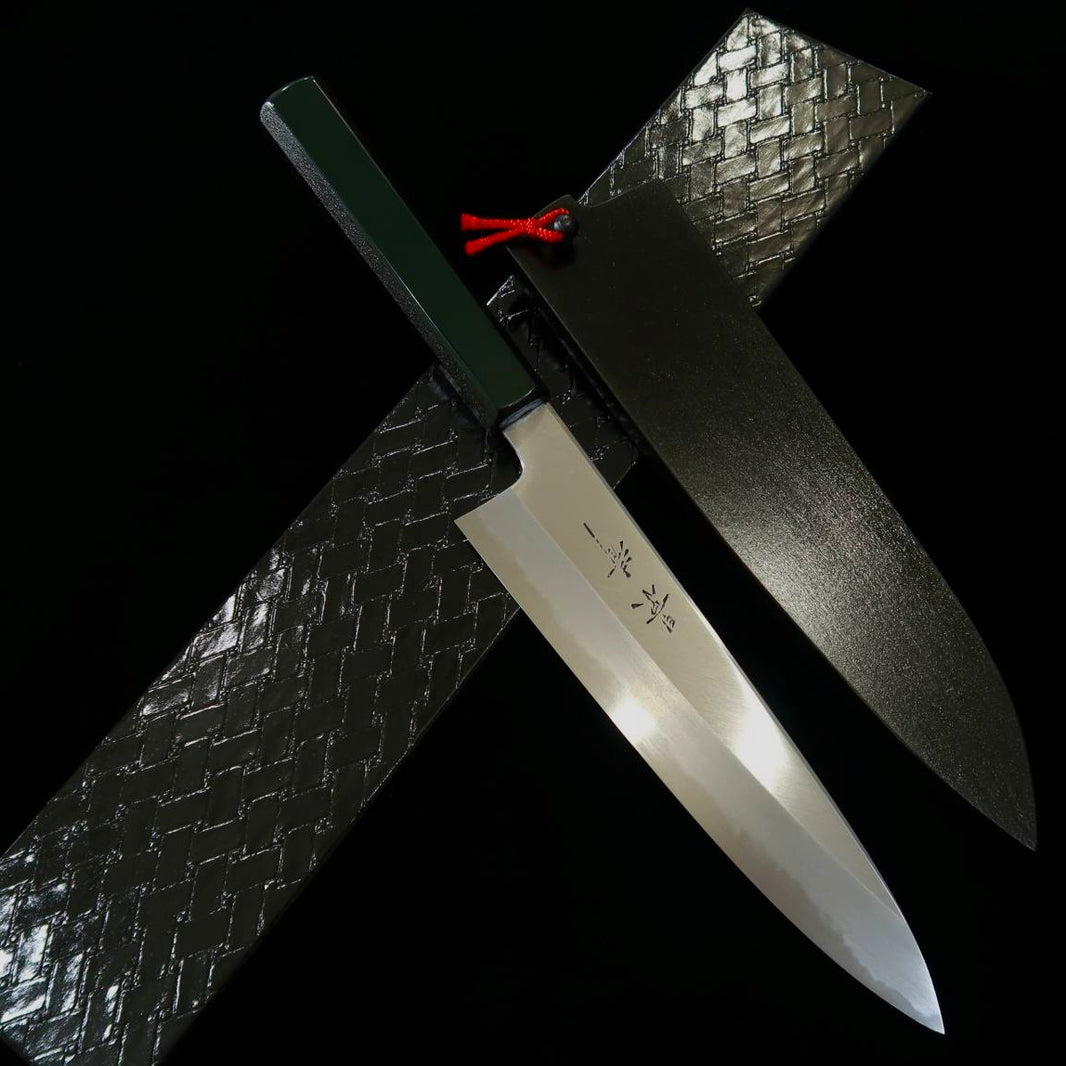 KAGEKIYO Gyuto Shirogami No. 1 Urushi Ryokuro (210/240mm)