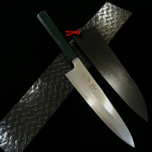 Kagekiyo KAGEKIYO Shirogami nº1 urushi verde-ro gyuto (210/240 mm)
