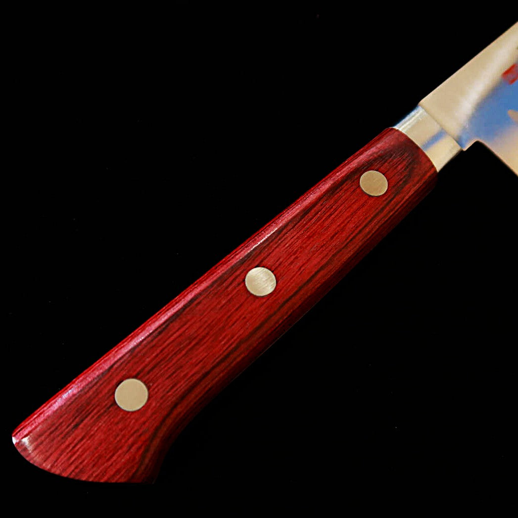 関 想磨 SEKI SOUMA ペティ モリブデン鋼 ディンプル 赤合板柄 (150mm