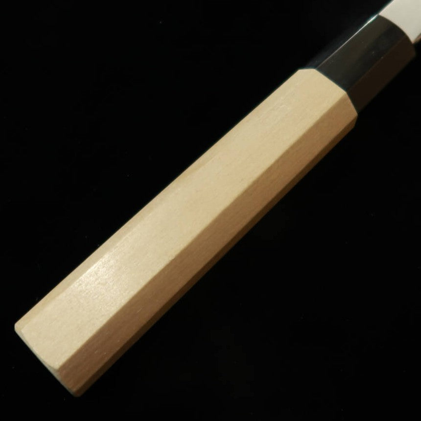 MIURA Itadaki 三浦頂, obra de Yoshikazu Tanaka, yanagiba, acero Aogami #1, mango octogonal de ho (300 mm)