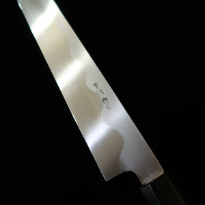 MIURA Itadaki 三浦頂, obra de Yoshikazu Tanaka, yanagiba, acero Aogami #1, mango octogonal de ho (300 mm)