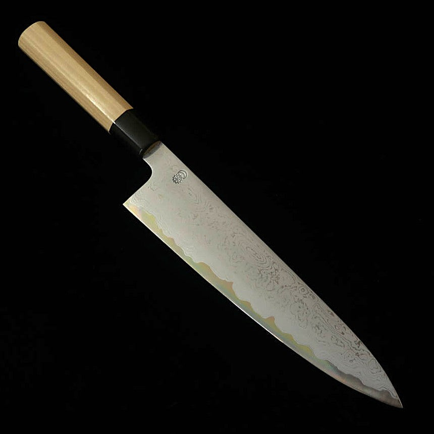 堺菊守SAKAIKIKUMORI 菊月 渦 牛刀 青紙一号 朴八角柄（210/240mm