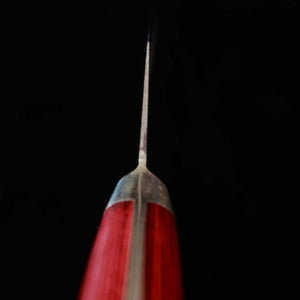 Seki Souma Molybdenum Steel Santoku Dimpled with Red Plywood Handle (180mm)