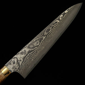 佐治武士 SAJITAKESHI 牛刀 VG10 黒ダマスカス 鹿角柄（240mm）