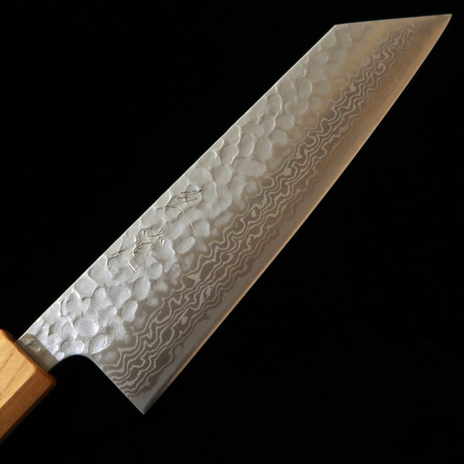 三浦MIURA 文化 銀紙三号 ダマスカス ケヤキ ウオールナット柄 (170mm)